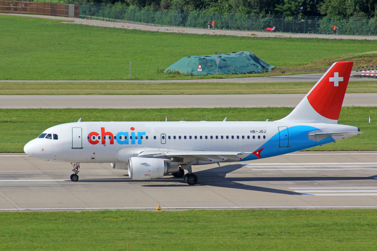 Chair Airlines, HB-JOJ, Airbus A319-112, msn: 3024, 11.Juli 2020, ZRH Zürich, Switzerland.
