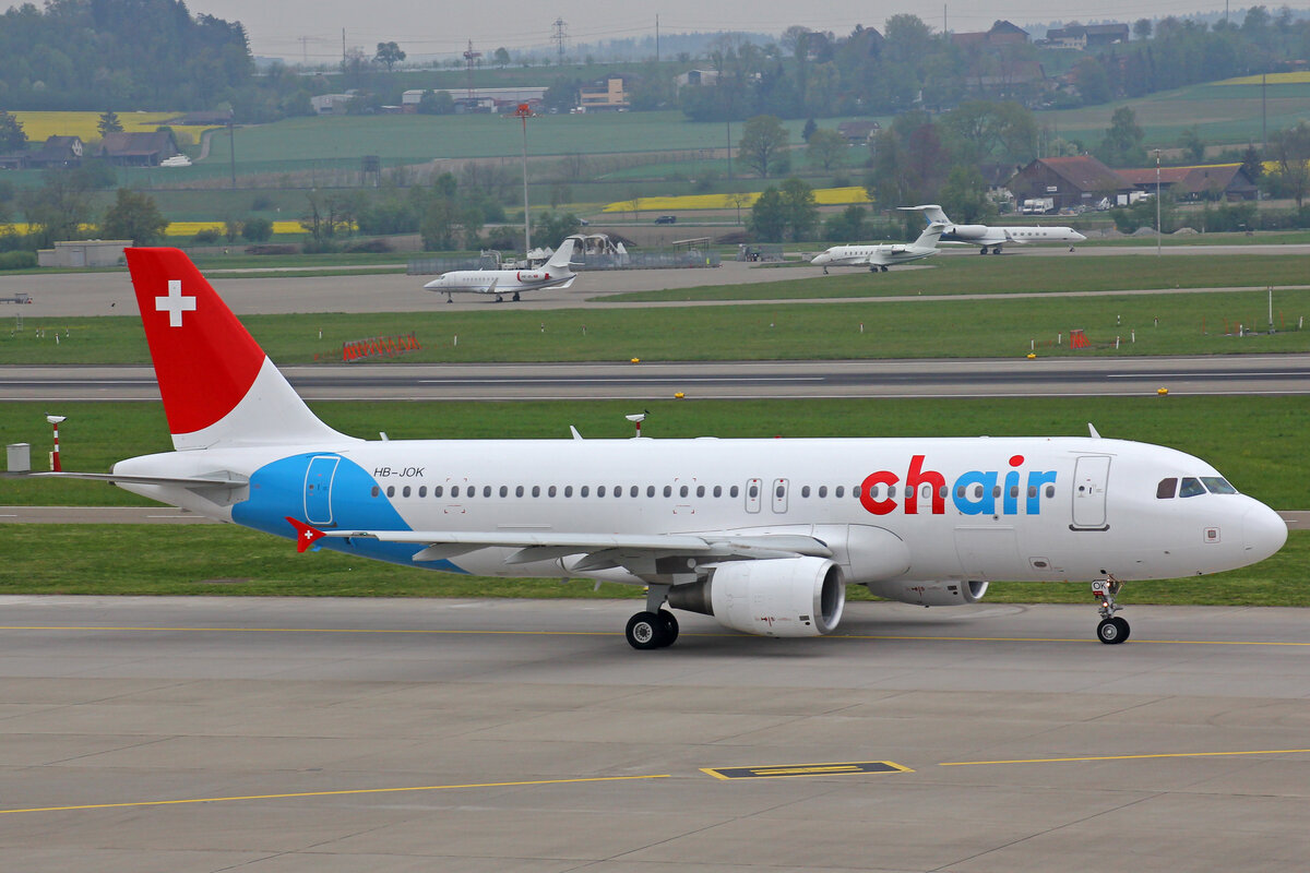 Chair Airlines, HB-JOK, Airbus A320-214, msn: 3923, 23.April 2022, ZRH Zürich, Switzerland.