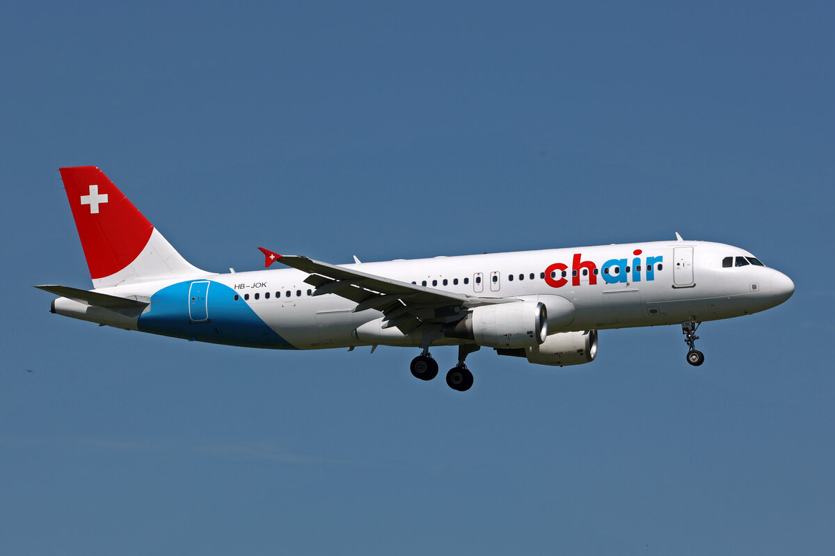 Chair Airlines, HB-JOK, Airbus A320-214, msn: 3923, 11.August 2023, ZRH Zürich, Switzerland.