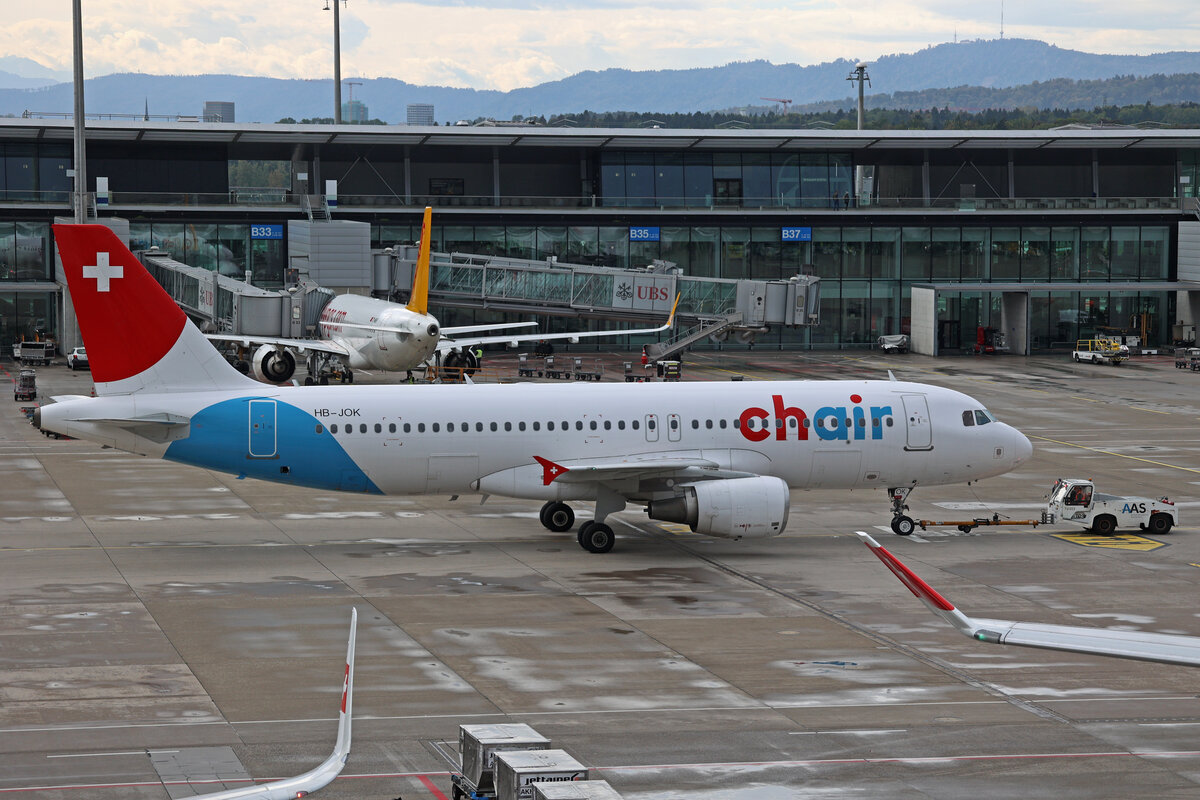 Chair Airlines, HB-JOK, Airbus A320-214, msn: 3923, 14.Oktober 2023, ZRH Zürich, Switzerland.