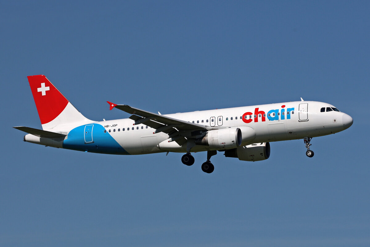 Chair Airlines, HB-JOP, Airbus A320-214, msn: 3374, 11.August 2023, ZRH Zürich, Switzerland.