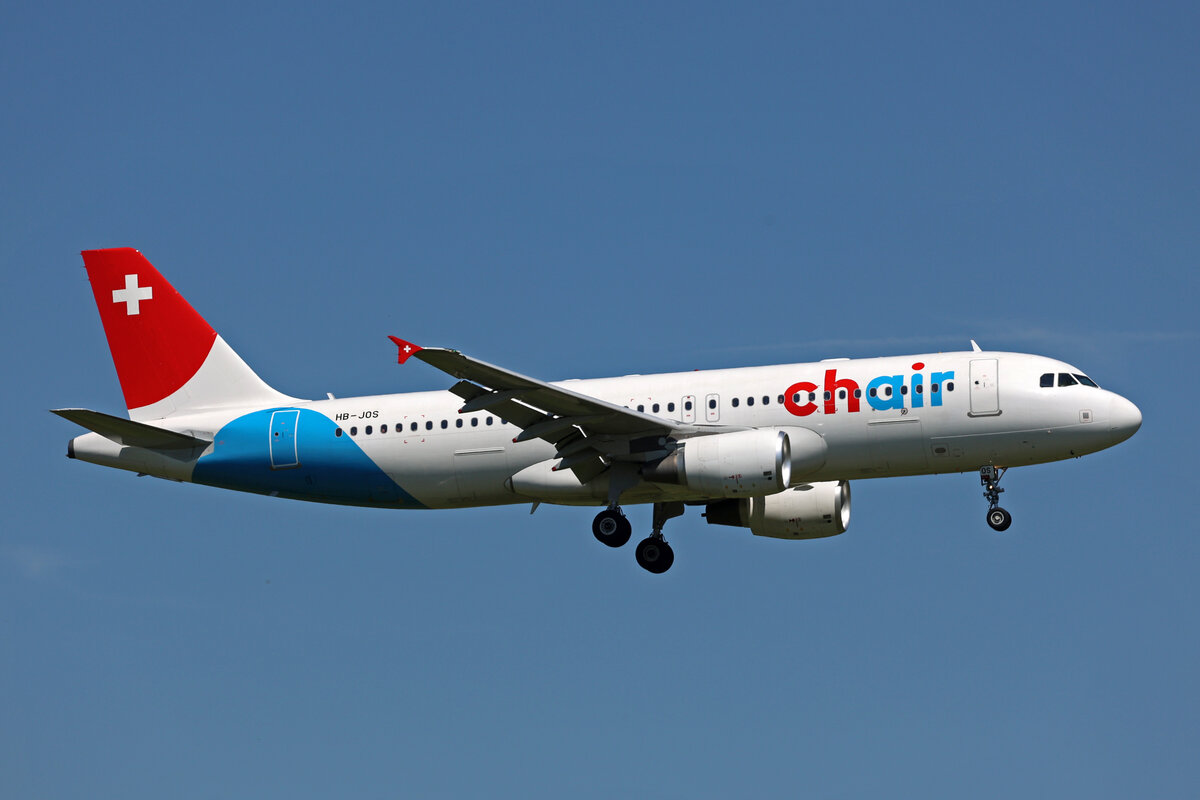 Chair Airlines, HB-JOS, Airbus A320-214, msn: 4391, 11.August 2023, ZRH Zürich, Switzerland.
