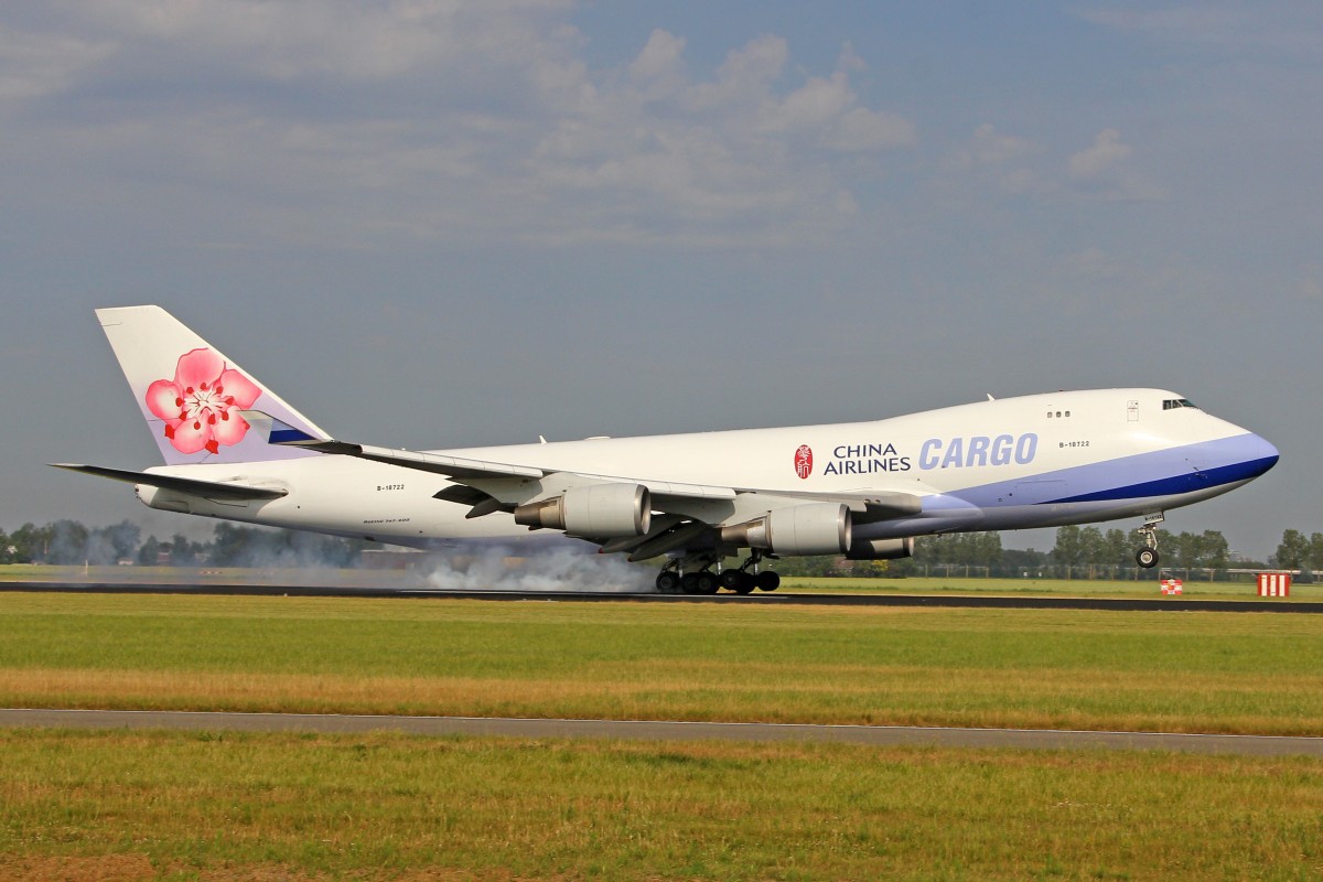 China Airlines, B-18722, Boeing B747-409F, 4.Juli 2015, AMS  Amsterdam, Netherlands.