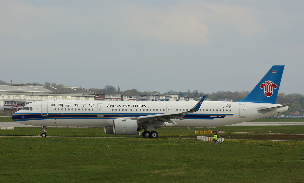 China Southern, D-AVZT, Reg.B-8367, MSN 7530,Airbus A 321-271N(SL), 03.05.2017, XFW-EDHI, Hamburg-Finkenwerder, Germany 