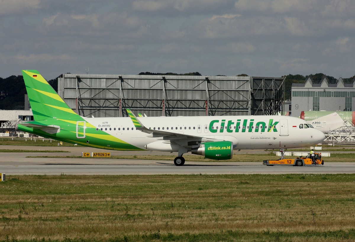 Citilink Garuda Indonesia,D-AVVU,Reg.PK-GQE,(c/n 6270),Airbus A320-214(SL),02.09.2014,XFW-EDHI,Hamburg-Finkenwerder,Germany