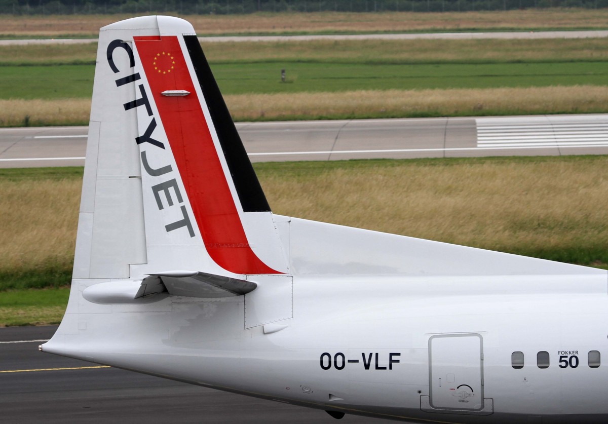 CityJet (Air France/ex VLM), OO-VLF  Ville de Nantes , Fokker, 50 (Seitenleitwerk/Tail), 01.07.2013, DUS-EDDL, Dsseldorf, Germany 