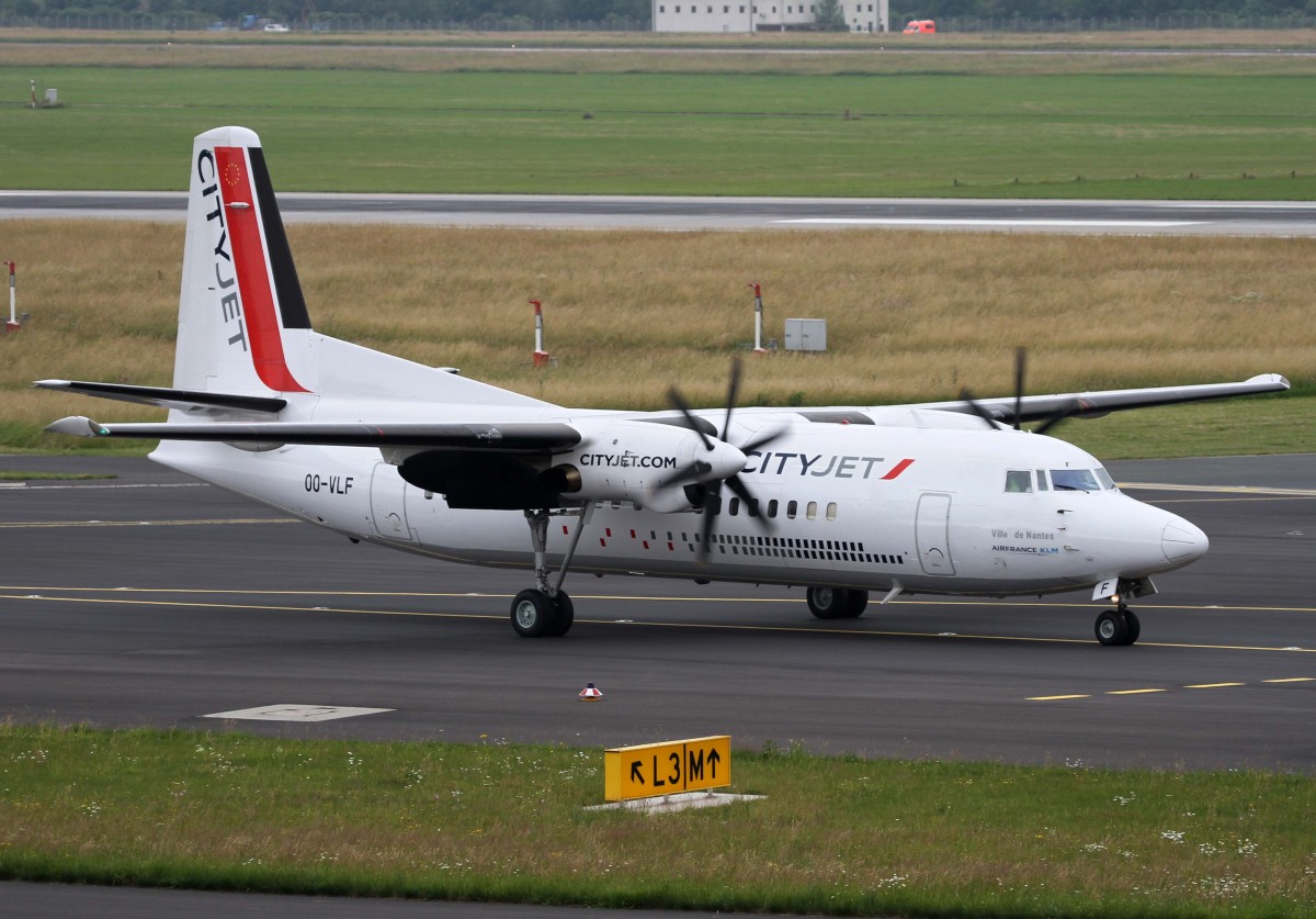 CityJet (Air France/ex VLM), OO-VLF  Ville de Nantes , Fokker, 50, 01.07.2013, DUS-EDDL, Dsseldorf, Germany 
