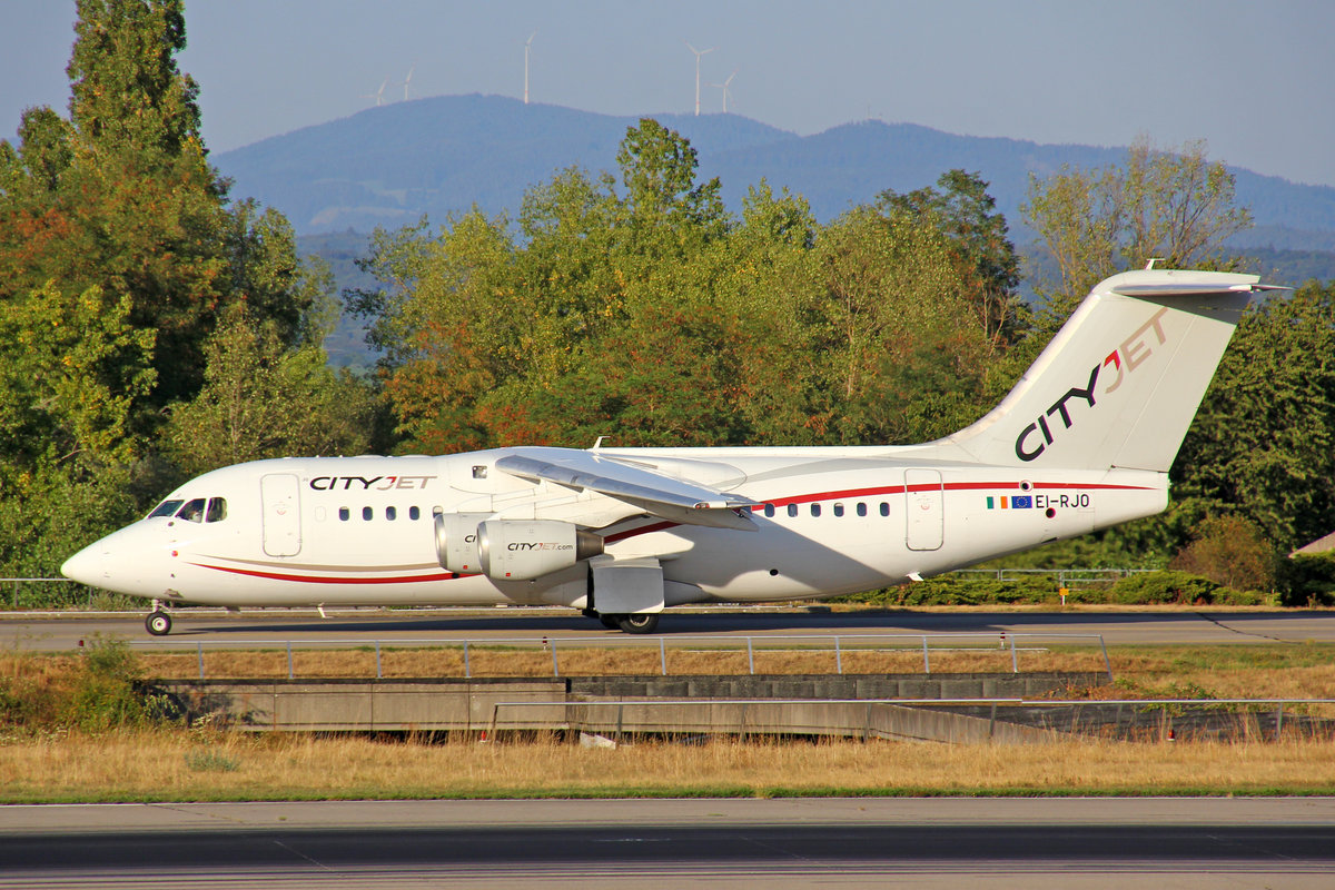 CityJet, EI-RJO, BAe Avro RJ85, msn: 2352, 16.August 2018, BSL Basel-Mülhausen, Switzerland.