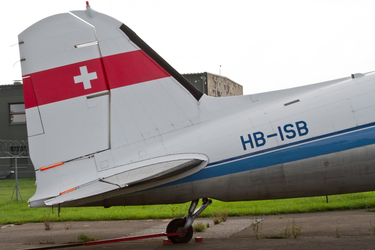 Classic Air, HB-ISB, Douglas, DC-3 C (Seitenleitwerk/Tail), 02.09.2014, FMM-EDJA, Memmingen, Germany