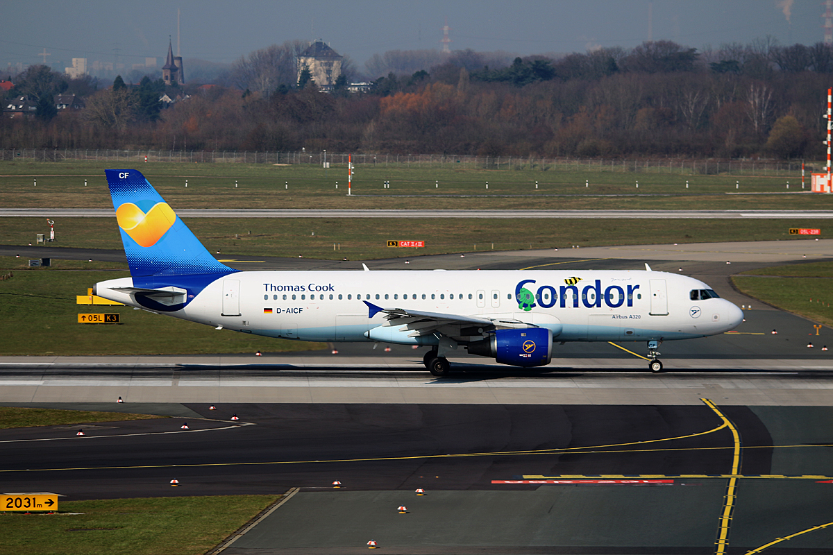 Condor, Airbus A 320-212, D-AICF, DUS, 10.03.2016