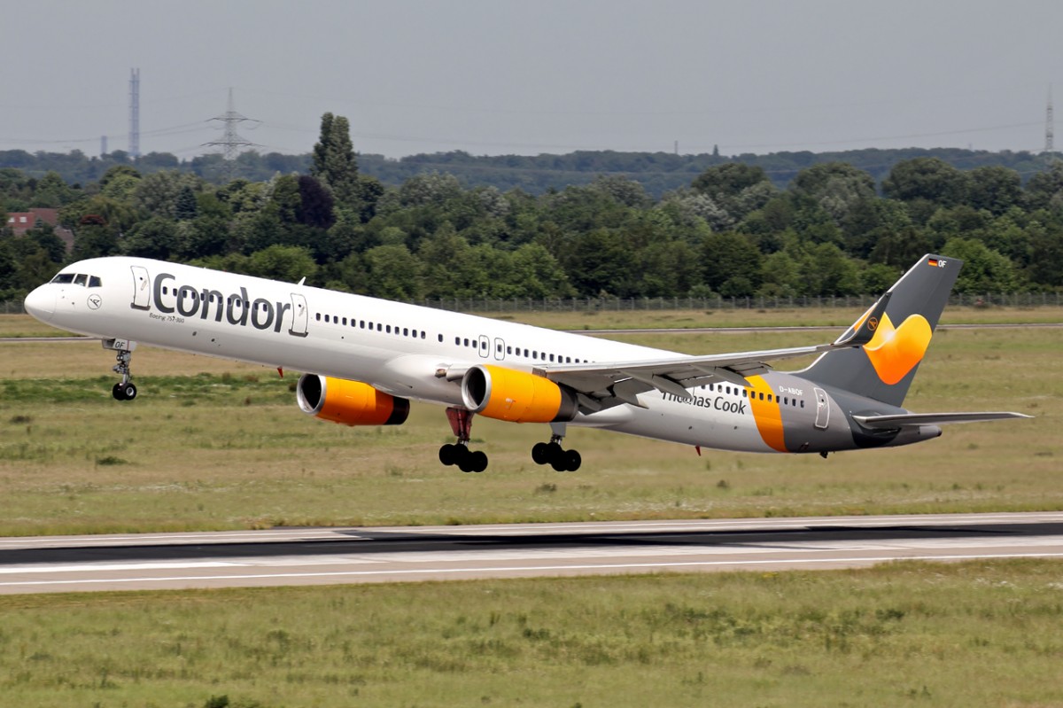 Condor D-ABOF beim Start in Düsseldorf 7.6.2014