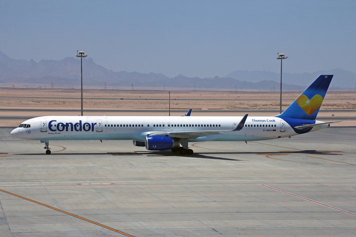 Condor, D-ABOI, Boeing, B757-330, msn: 	29018/909, 10.Juni 2019, HRG Hurghada, Egypt.