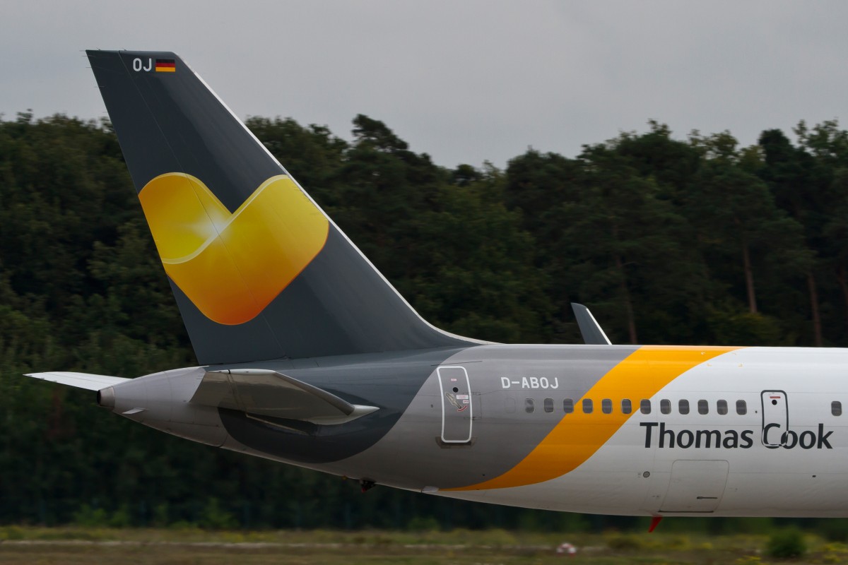 Condor, D-ABOJ, Boeing, 757-300 wl (Seitenleitwerk/Tail ~ neue Lkrg.  Sunny Heart ), 15.09.2014, FRA-EDDF, Frankfurt, Germany