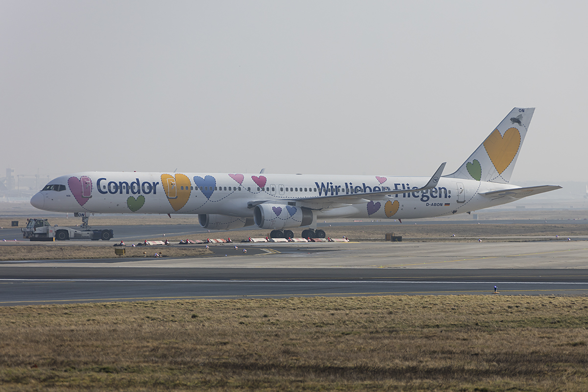 Condor, D-ABON, Boeing, B757-330, 24.03.2018, FRA, Frankfurt, Germany 



