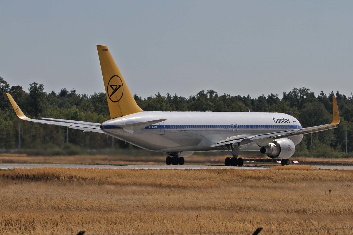 Condor, D-ABUM, Boeing, 767-31B ER wl,  Achim  ~ Retro-Lkrg., FRA-EDDF, Frankfurt, 08.09.2018, Germany