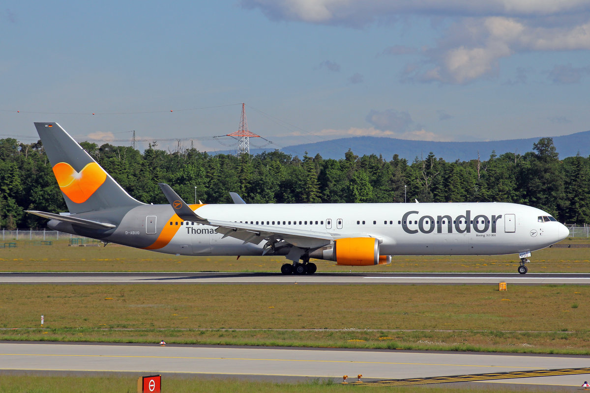 Condor, D-ABUO, Boeing 767-3Q8ER, 21.Mai 2017, FRA Frankfurt am Main, Germany.