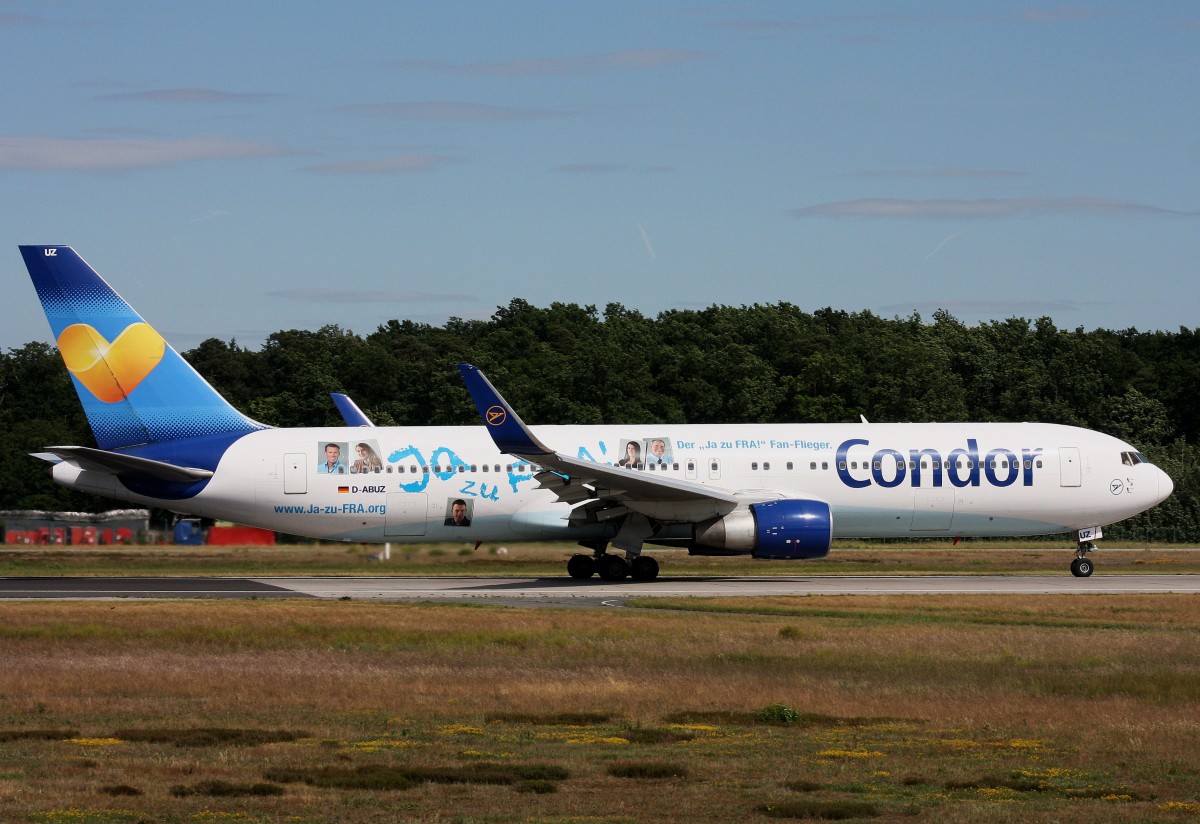 Condor, D-ABUZ, (c/n 25209),Boeing 767-330 (ER), 02.06.2015, FRA-EDDF, Frankfurt, Germany (Ja zu FRA-Fan Flieger) 