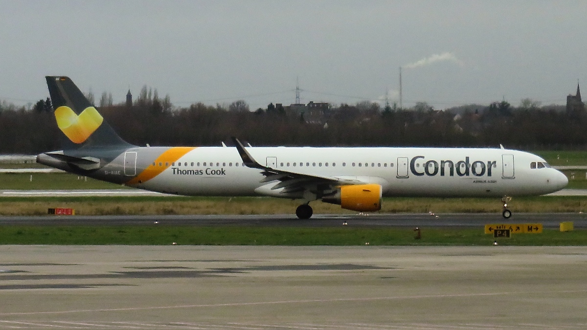 Condor D-AIAE - Airbus A321-211 - in Düsseldorf, 1.2.2018 