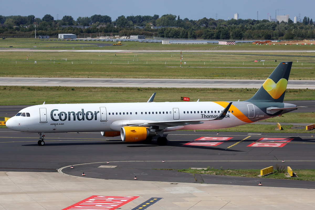 Condor, D-AIAG, Airbus, A 321-211 sl, DUS-EDDL, Düsseldorf, 21.08.2019, Germany 