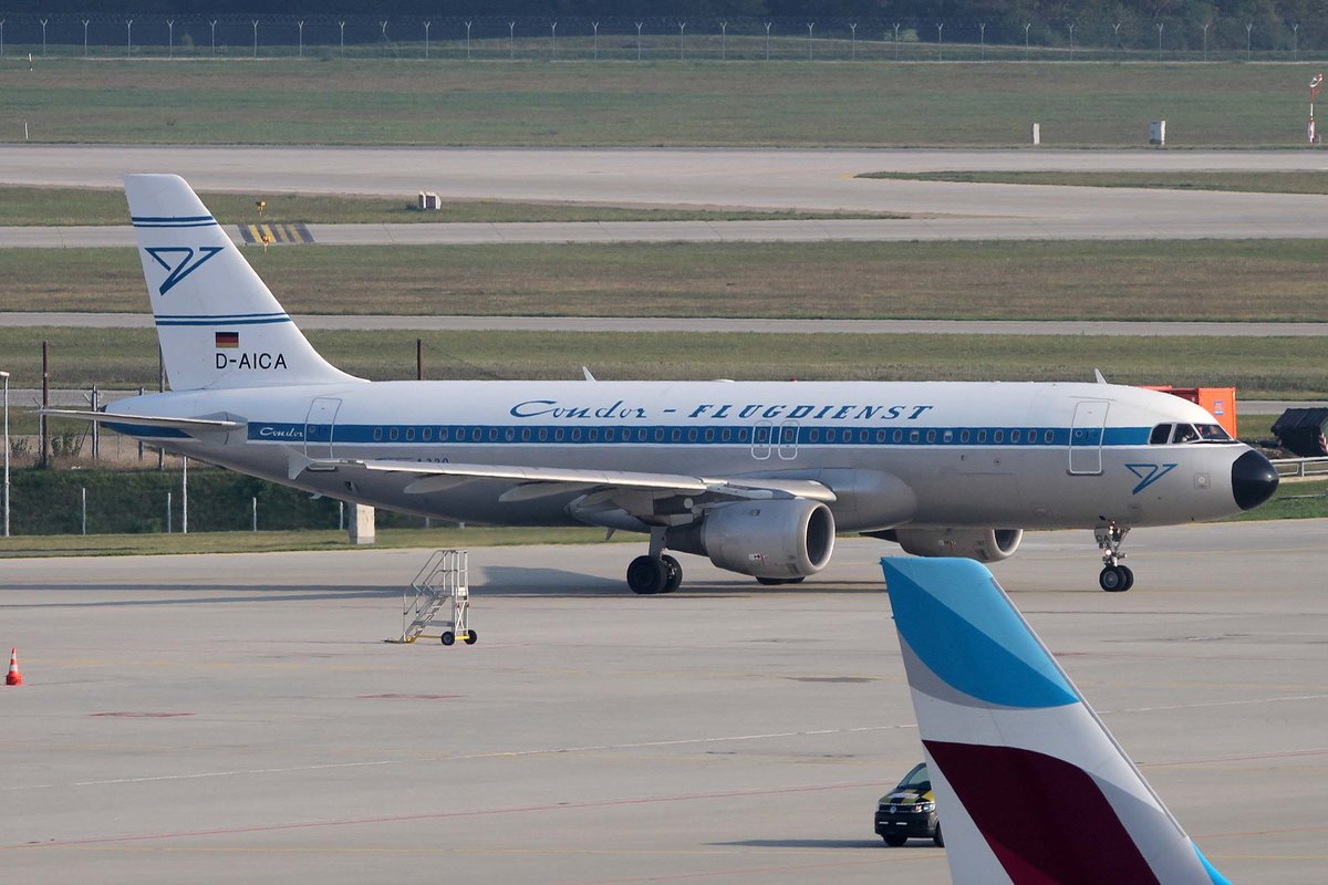 Condor, D-AICA, Airbus, A 320-212,  Hans  ~ Retro-Lkrg., MUC-EDDM, München, 05.09.2018, Germany