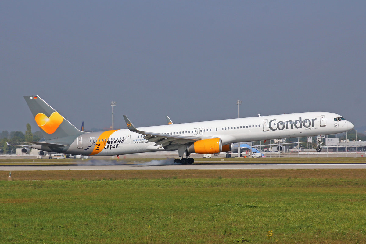 Condor Flugdienst, D-ABOF, Boeing 757-330, 24.September 2016, MUC München, Germany.
