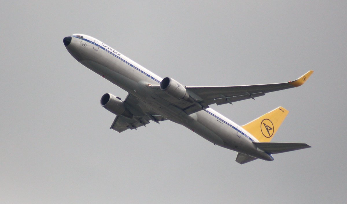 Condor,D-ABUM,(c/n25170),Boeing 767-31B(ER),14.06.2016,FRA-EDDF,Frankfurt,GermanyRetro livery & Name: Achim)