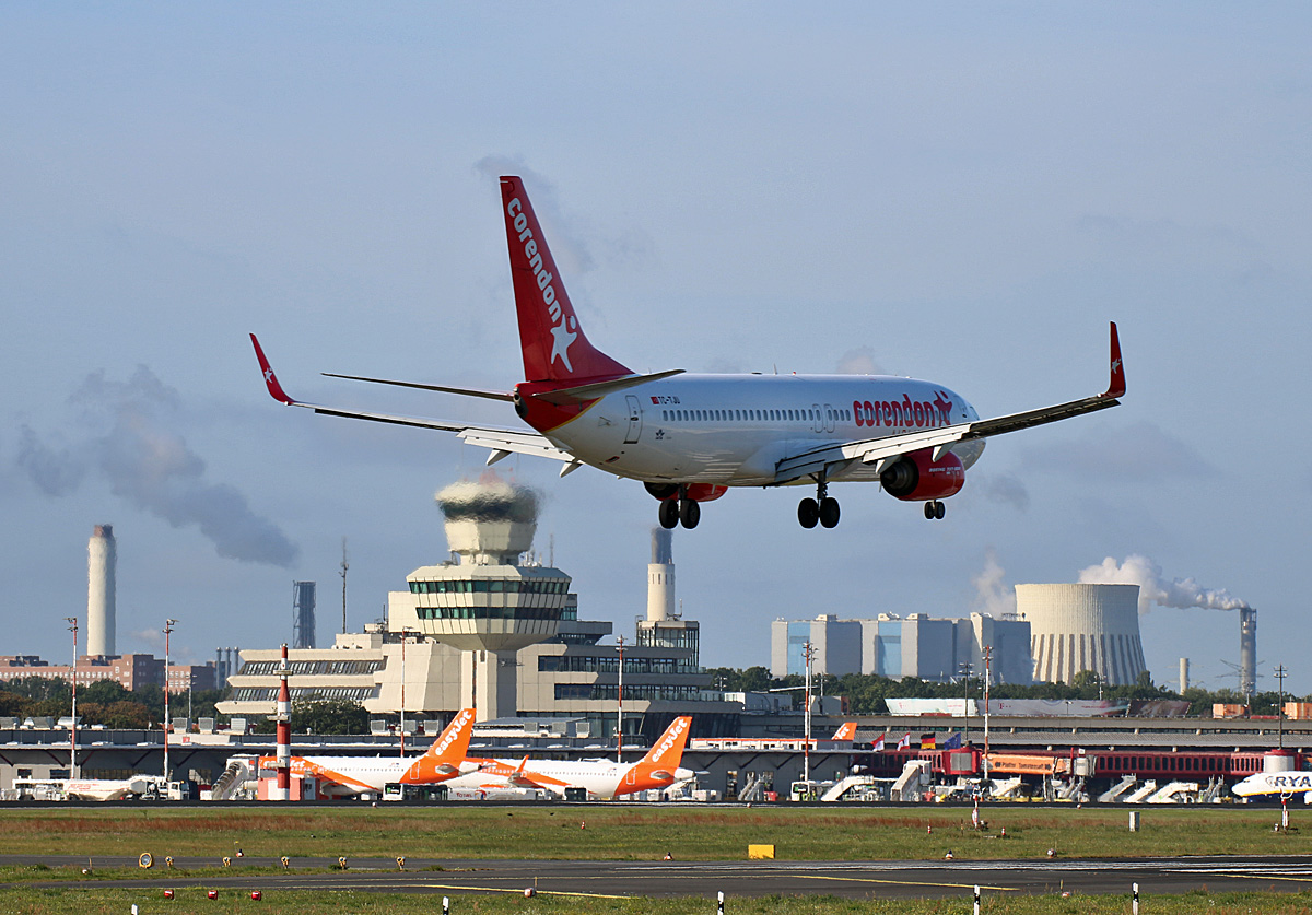 Corendon Airlines, Boeing B 737-8HX, TC-TJU, TXL, 19.09.2019