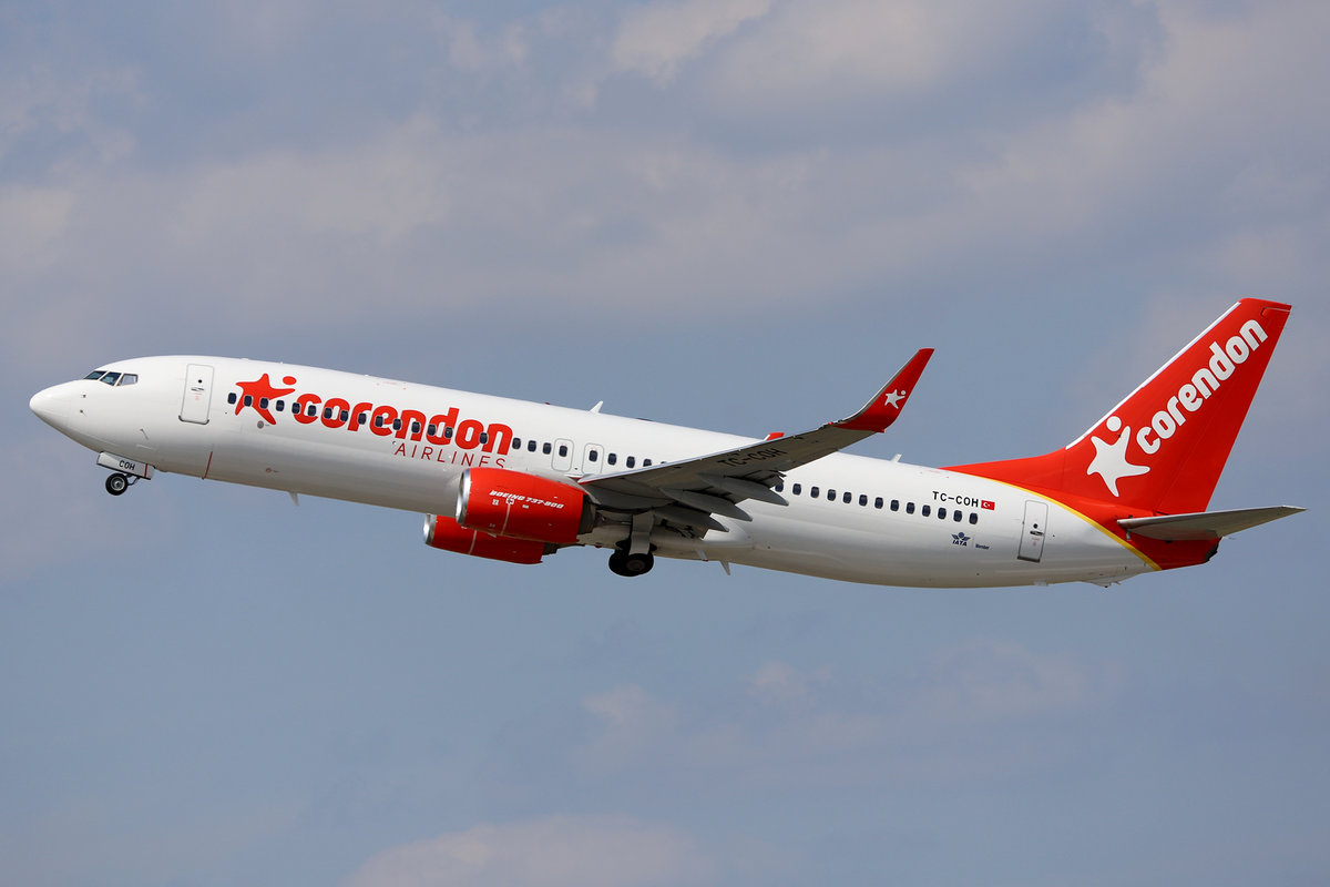 Corendon Airlines, TC-COH, Boeing, 737-8EH wl, DUS-EDDL, Düsseldorf, 21.08.2019, Germany 