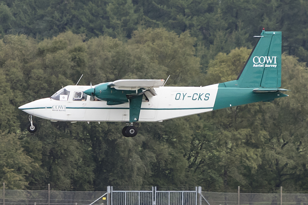 COWI Aerial Survey, OY-HPC, Britten-Norman, BN-2A-21 Islander, 01.09.2018, BLL, Billund, Denmark 




