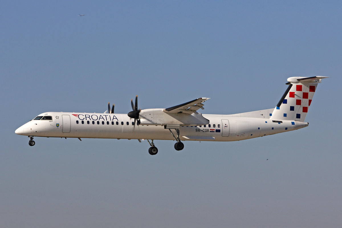 Croatia Airlines, 9A-CQB, Bombardier DHC 8-402, msn: 4211,  Lika , 31.März 2021, ZRH Zürich, Switzerland.