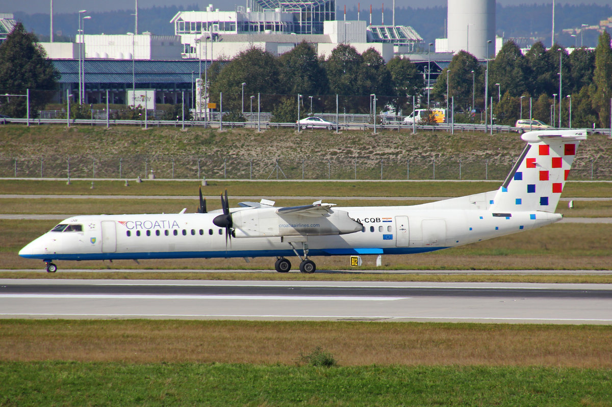 Croatia Airlines, 9A-CQB, Bombardier DHC 8-402, 25.September 2016, MUC München, Germany.