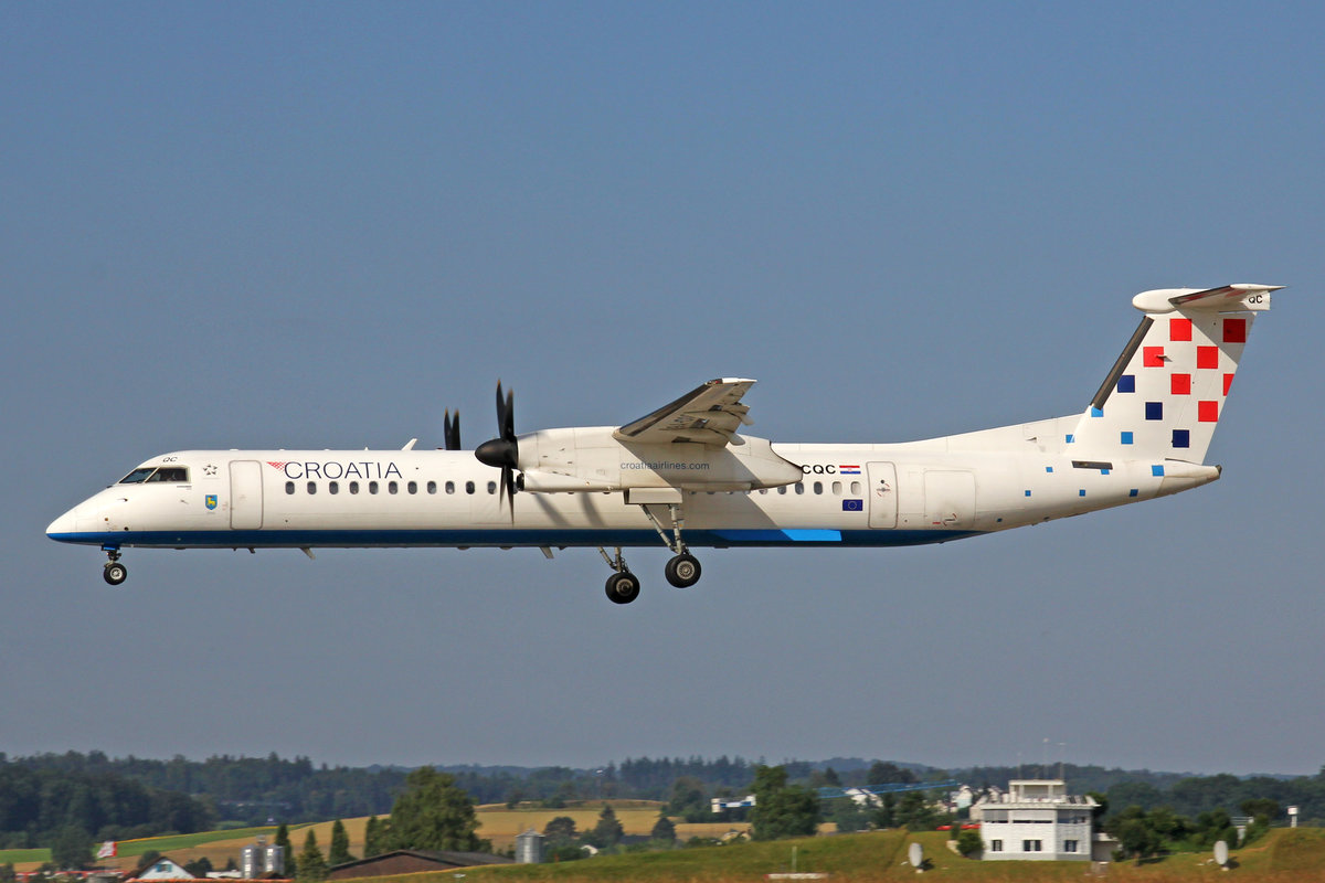 Croatia Airlines, 9A-CQC, Bombardier DHC 8-402, 09.Juli 2016, ZRH Zürich, Switzerland.