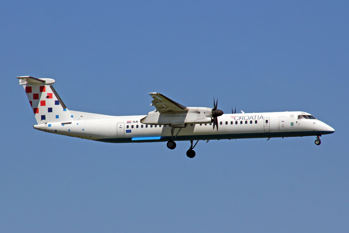 Croatia Airlines, 9A-CQD, Bombardier DHC-8-402,  Dalmacija , 7.August 2017, ZRH Zürich, Switzerland.