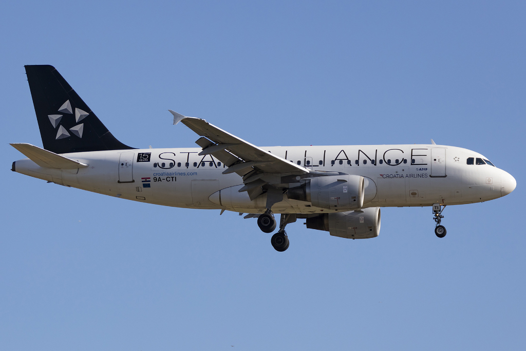 Croatia Airlines, 9A-CTI, Airbus, A319-112, 20.09.2015, BCN, Barcelona, Spain 



