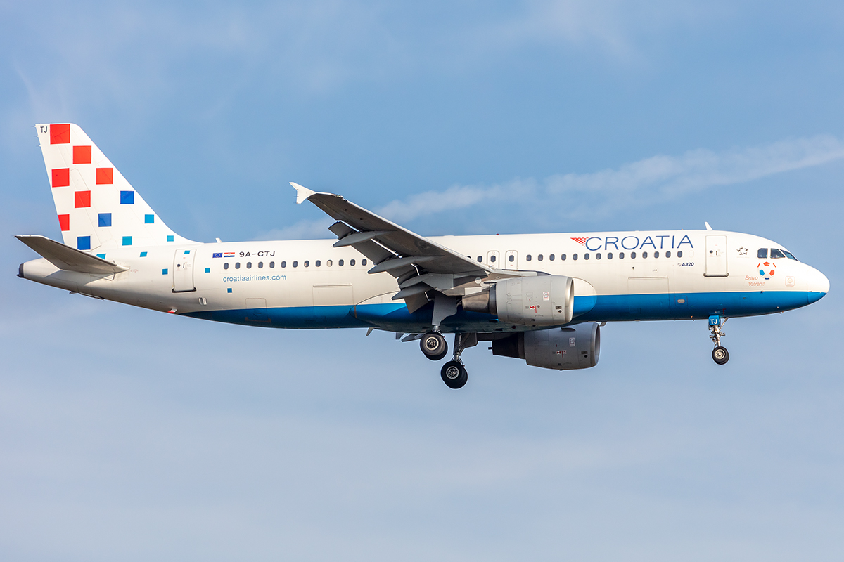 Croatia Airlines, 9A-CTJ, Airbus, A320-214, 13.09.2021, FRA, Frankfurt, Germany