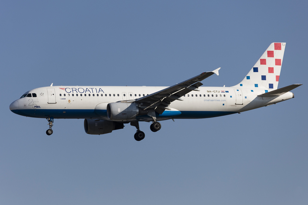 Croatia Airlines, 9A-CTJ, Airbus, A320-214, 30.08.2015, FRA, Frankfurt, Germany 





