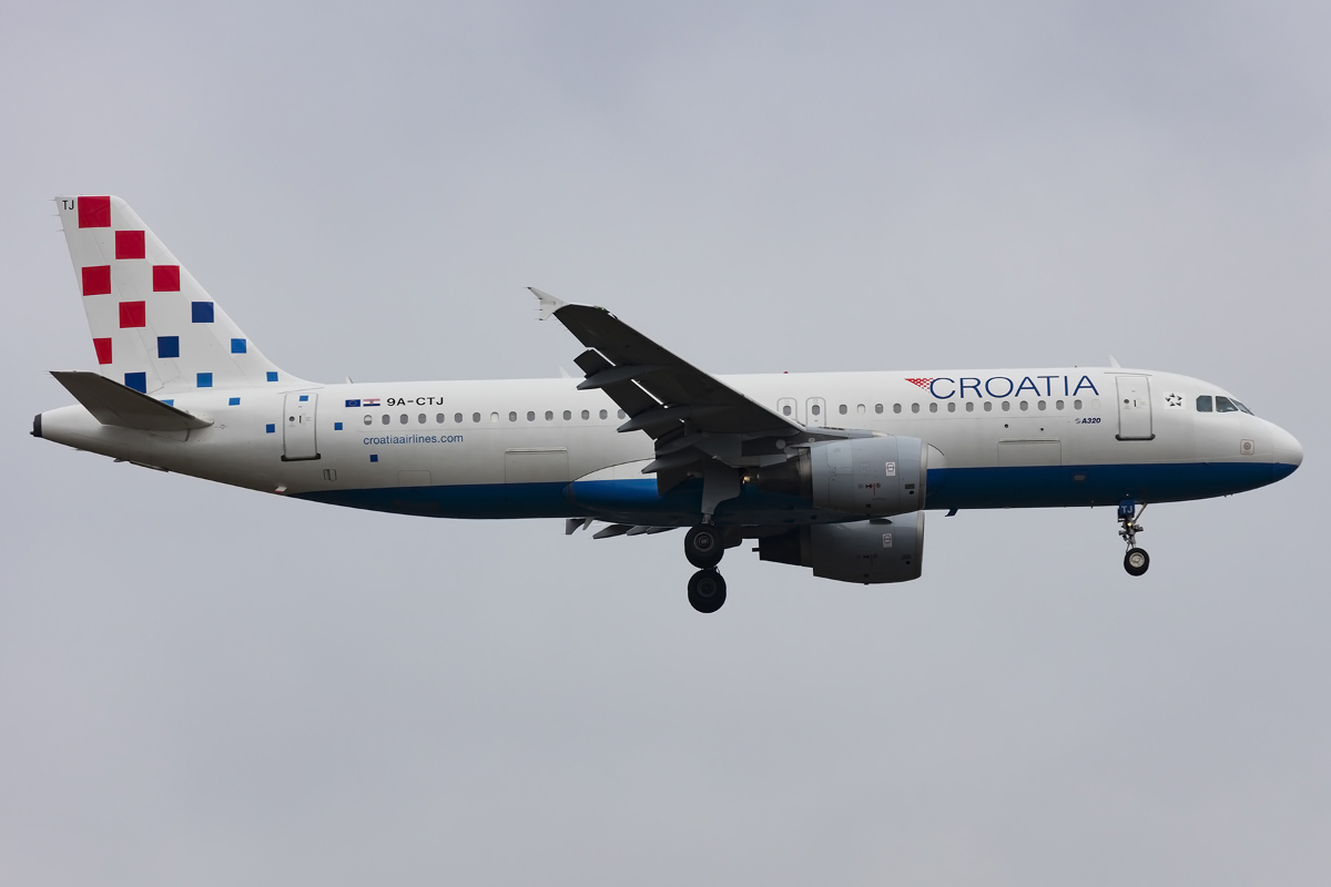 Croatia Airlines, 9A-CTJ, Airbus, A320-214, 02.04.2016, FRA, Frankfurt, Germany 




