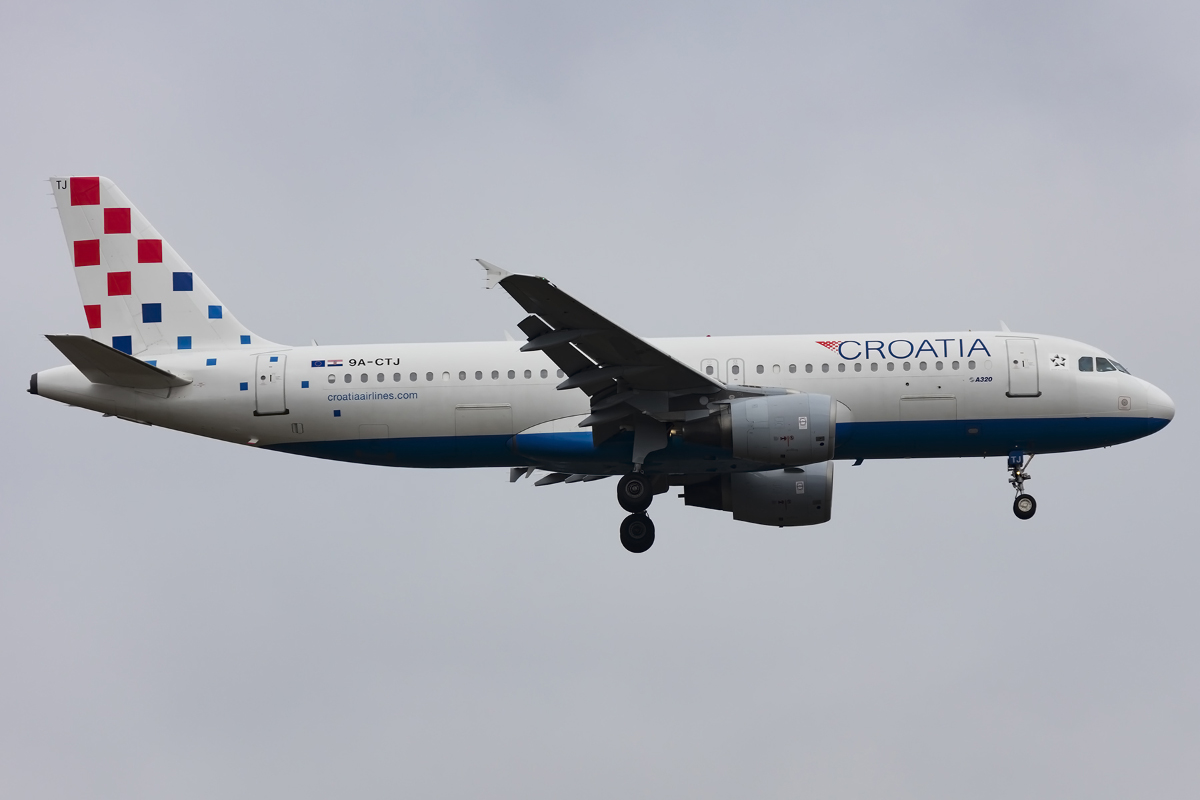 Croatia Airlines, 9A-CTJ, Airbus, A320-214, 02.04.2016, FRA, Frankfurt, Germany 




