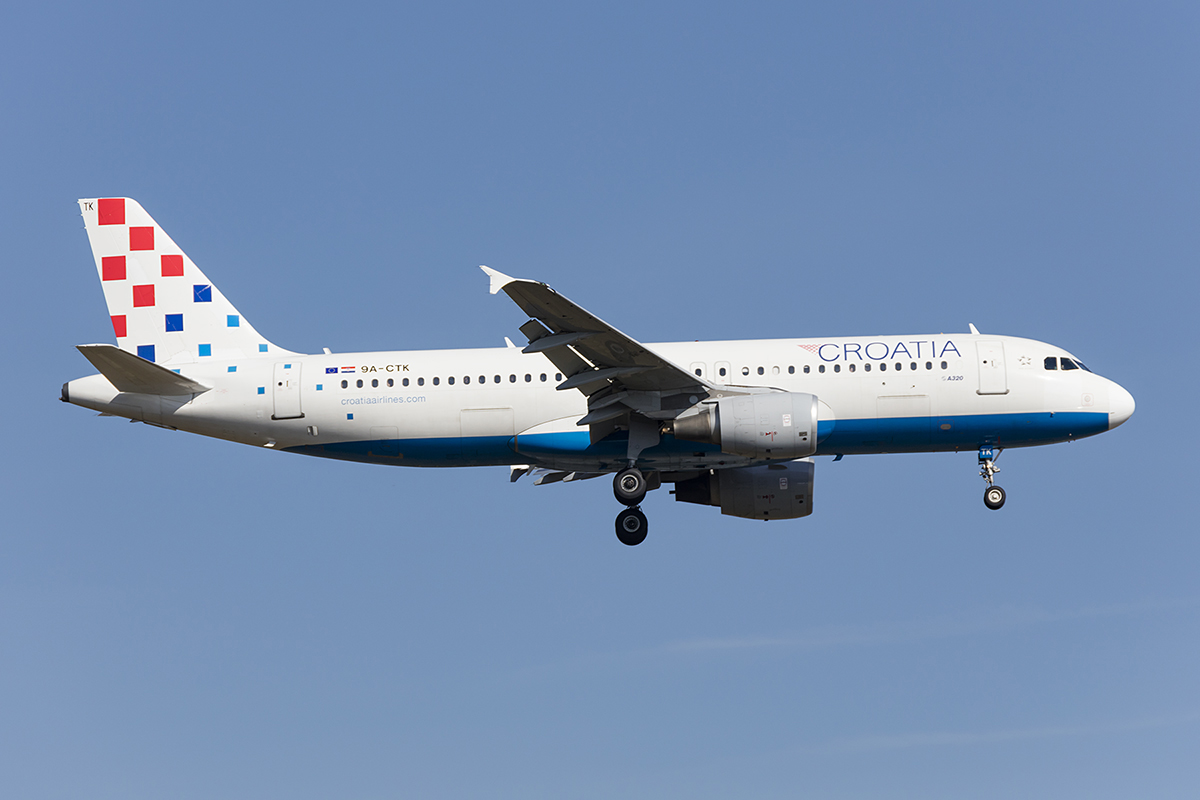 Croatia Airlines, 9A-CTK, Airbus, A320-214, 07.04.2018, FRA, Frankfurt, Germany 


