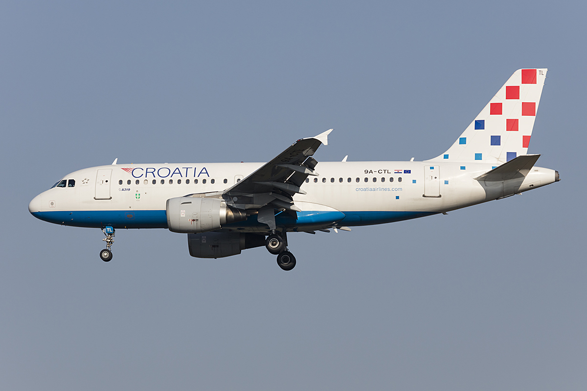 Croatia Airlines, 9A-CTL, Airbus, A319-112, 17.10.2017, FRA, Frankfurt, Germany 




