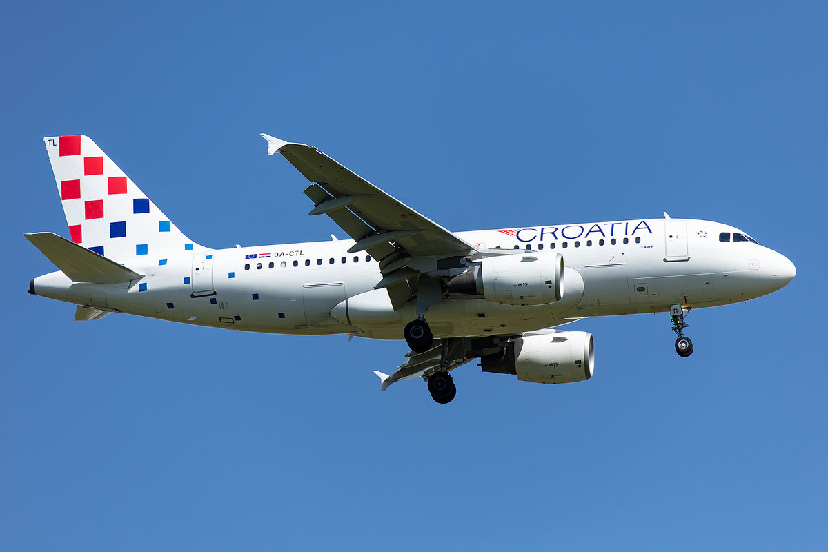 Croatia Airlines, 9A-CTL, Airbus, A319-112, 14.05.2019, CDG, Paris, France





