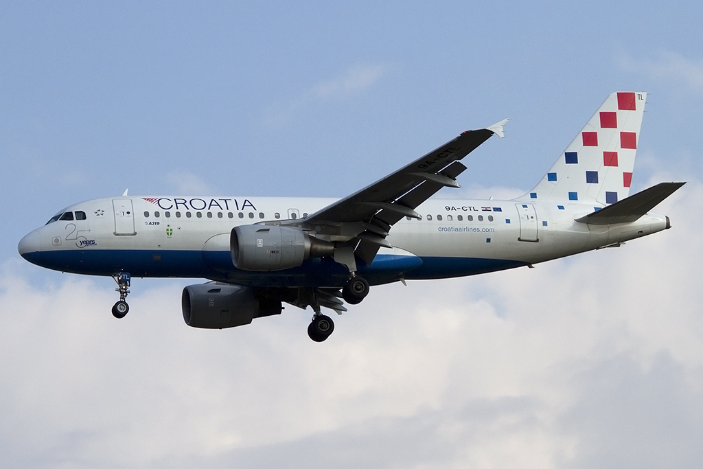 Croatia Airlines, 9A-CTL, Airbus, A319-112, 08.06.2015, FRA, Frankfurt, Germany




