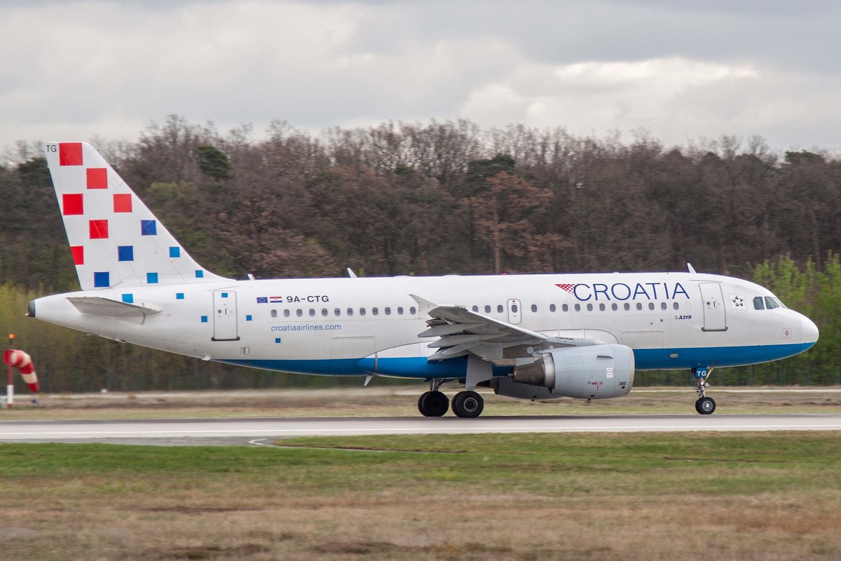 Croatia Airlines (OU-CTN), 9A-CTG  Zadar , Airbus, A 319-112, 06.04.2017, FRA-EDDF, Franlfurt, Germany