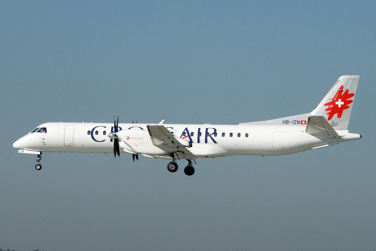 Crossair, HB-IZN, Saab 2000, 26.Juni 2002, ZRH Zürich, Switzerland.