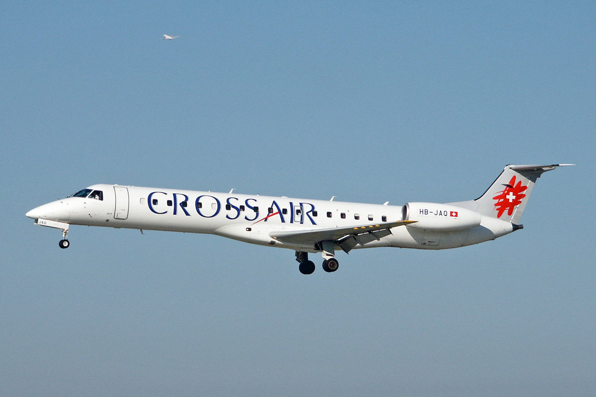 Crossair, HB-JAQ, Embraer ERJ-145, 30.Juli 2003, ZRH Zürich, Switzerland.