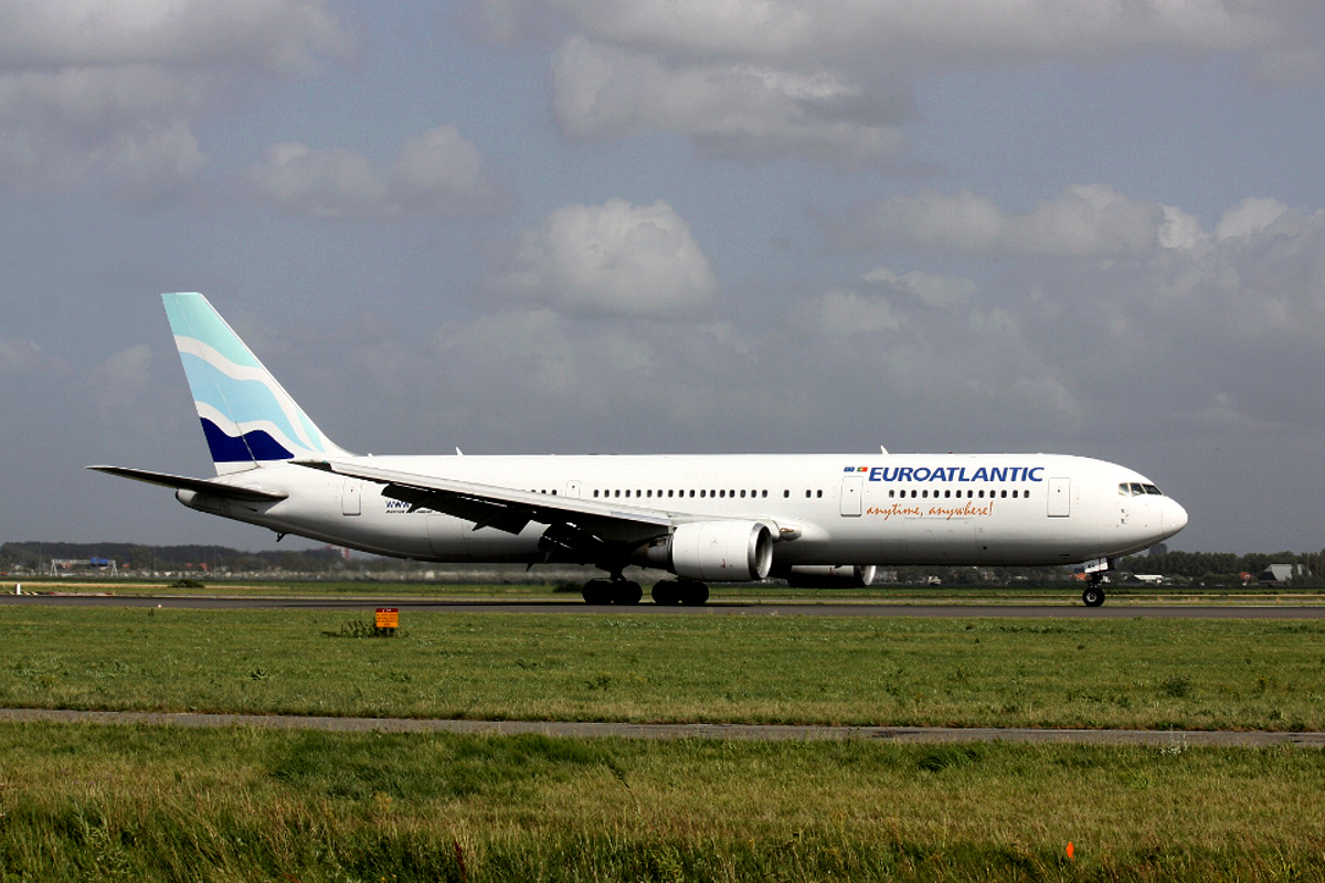 CS-TKR EuroAtlantic Airways Boeing 767-36N(ER) am 10.08.2019 in Amsterdam.Schiphol.
