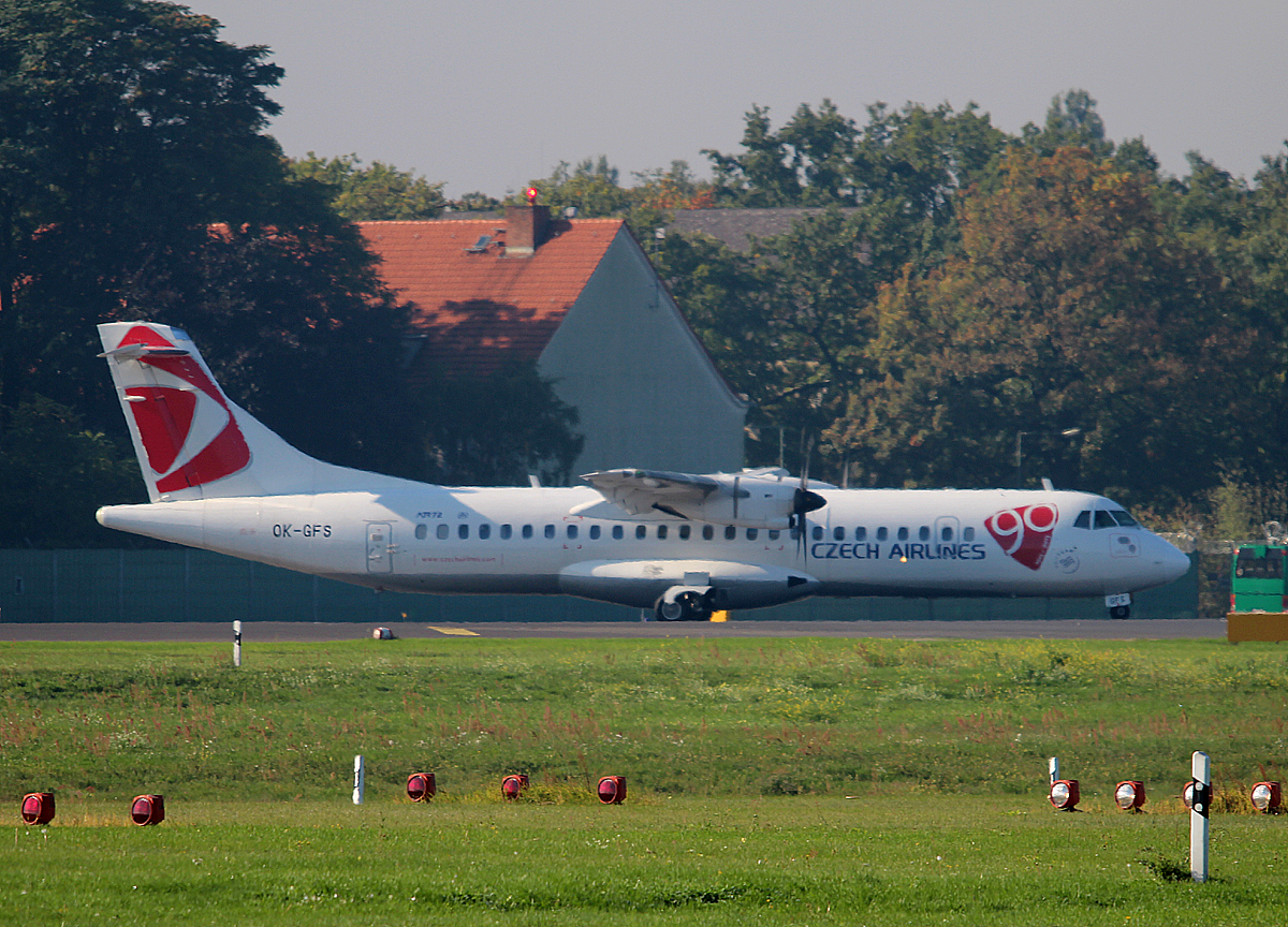 CSA ATR-72-212 OK-GFS kurz vor dem Start in Berlin-Tegel am 28.09.2013