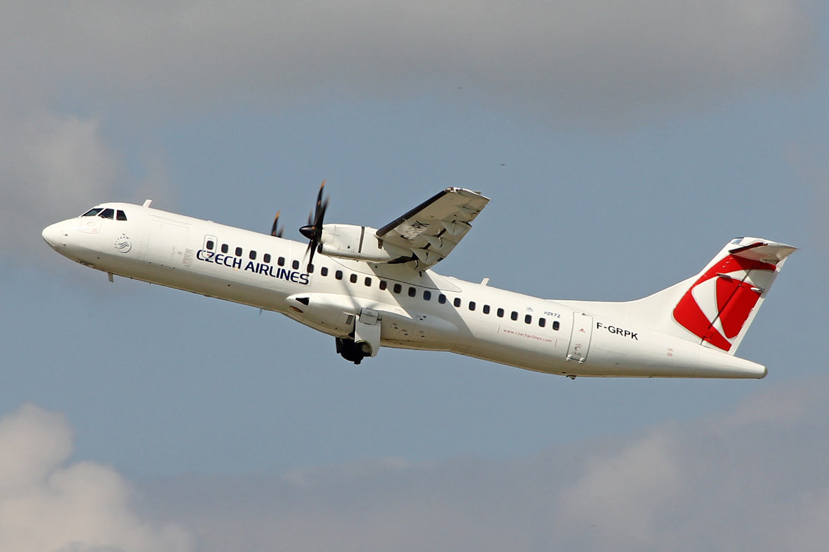 CSA Czech Airlines, F-GRPK, ATR 72-212A(-500), msn: 727, 26.April 2014, ZRH Zürich, Switzerland.