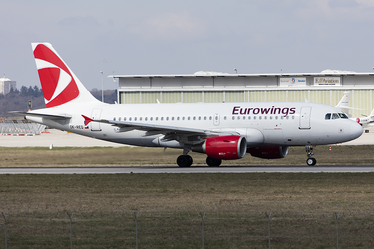 CSA (Eurowings), OK-REQ, Airbus, A319-112, 28.03.2019, STR, Stuttgart, Germany 


