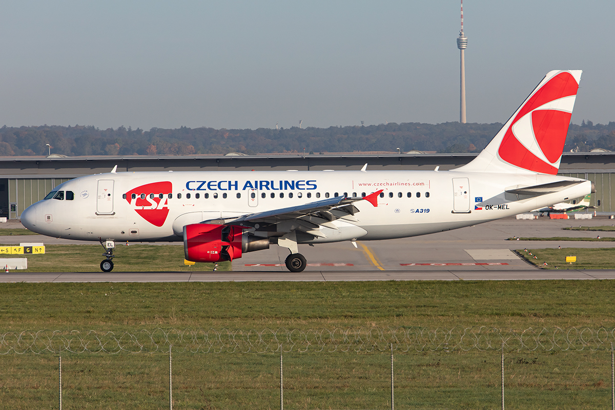 CSA, OK-MEL, Airbus, A319-112, 15.10.2019, STR, Stuttgart, Germany





